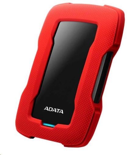 Obrázek ADATA Externí HDD 1TB 2,5" USB 3.1 HD330, RED COLOR BOX, červený (gumový, nárazu odolný)