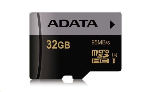 Obrázek ADATA MicroSDHC karta 32GB Premier Pro UHS-I U3 (R:95MB) + SD adaptér