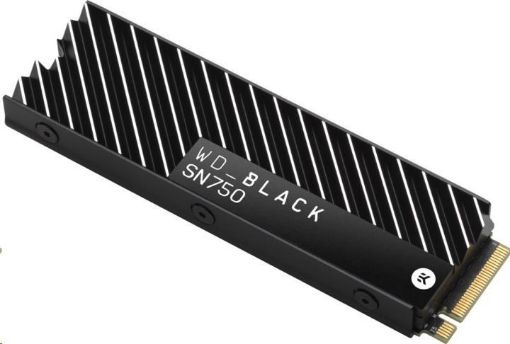 Obrázek WD BLACK SSD NVMe 1TB PCIe SN750, Gen3 8 Gb/s, (R:3400, W:2900MB/s)+Chladič