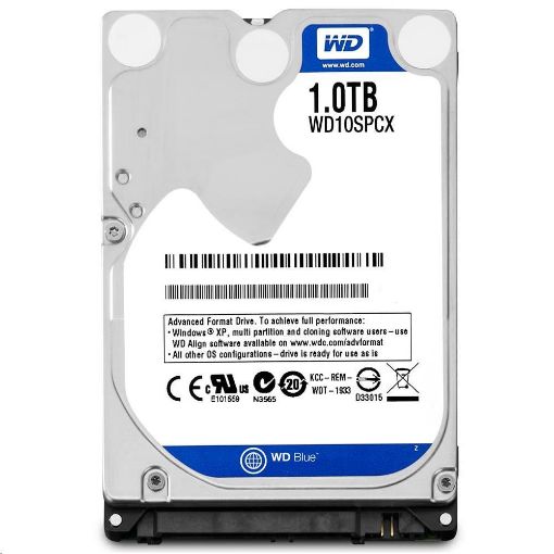 Obrázek WD BLUE WD20SPZX 2TB SATA/600 128MB cache, 2.5" AF 7 mm