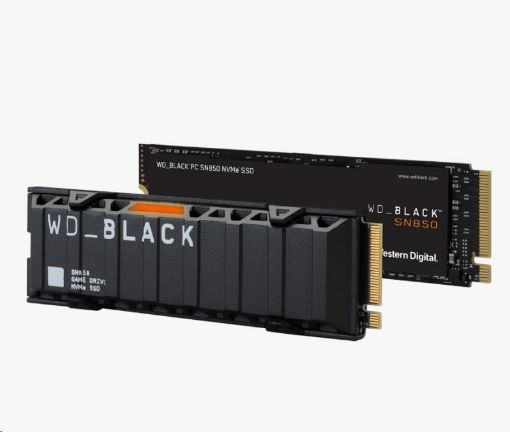 Obrázek WD BLACK SSD NVMe 500GB PCIe SN850,Gen4, (R:7000, W:4100MB/s)+Chladič