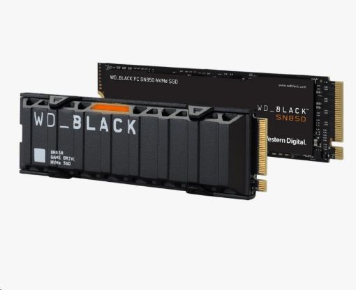 Obrázek WD BLACK SSD NVMe 500GB PCIe SN850,Gen4, (R:7000, W:4100MB/s)