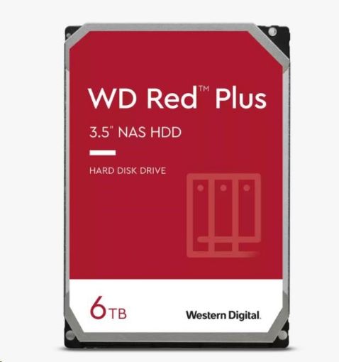 Obrázek WD RED PLUS NAS WD60EFZX 6TB SATAIII/600 128MB cache 185 MB/s CMR