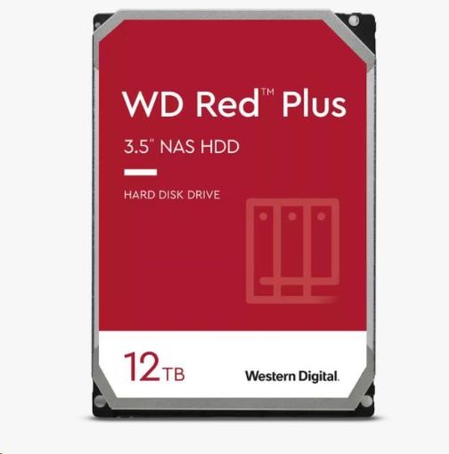 Obrázek WD RED PLUS NAS WD120EFBX 12TB SATAIII/600 256MB cache, 196MB/s CMR