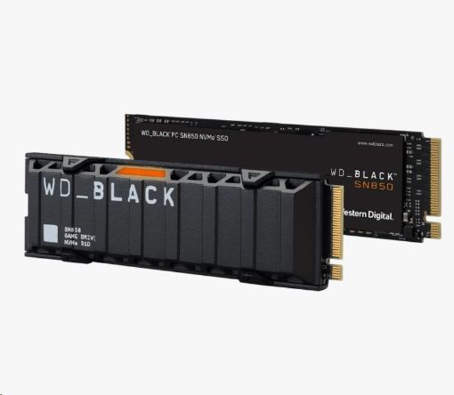 Obrázek WD BLACK SSD NVMe 1TB PCIe SN850,Gen4 , (R:7000, W:5300MB/s)+Chladič