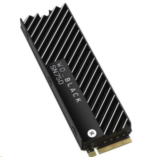 Obrázek WD BLACK SSD NVMe 500GB PCIe SN750,Gen3 8 Gb/s, (R:3470, W:2600MB/s)+Chladič