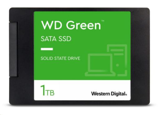 Obrázek WD GREEN SSD 3D NAND WDS100T2G0A 1TB SATA/600, (R:500, W:400MB/s), 2.5"