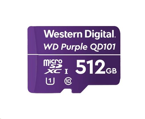 Obrázek WD MicroSDXC karta 512GB Purple WDD512G1P0C Class 10 (R:100/W:60 MB/s)