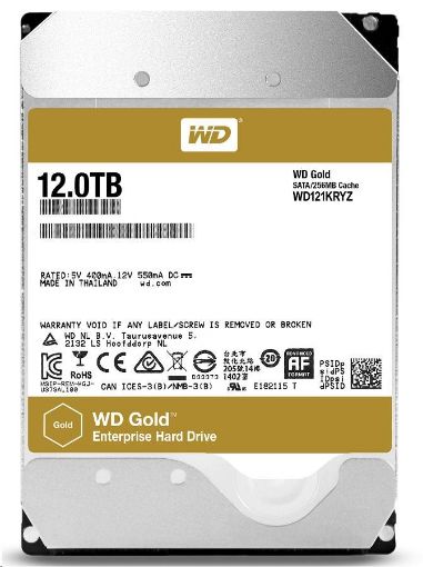 Obrázek WD GOLD WD121KRYZ 12TB SATA/ 6Gb/s 256MB cache 7200 ot.