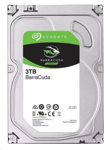 Obrázek SEAGATE HDD BARRACUDA 3,5" - 3TB, SATAIII, 5400rpm, 256MB cache - záruka 3 roky