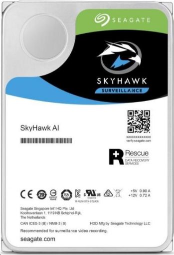 Obrázek SEAGATE HDD SKYHAWK AI 3,5" - 12TB, SATAIII, 7200rpm, 256MB cache