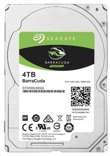 Obrázek SEAGATE HDD BARRACUDA 2.5" 4TB, SATAIII/600 5400RPM, 128MB cache, 15mm