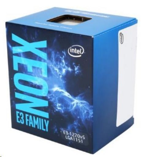 Obrázek CPU INTEL XEON E3-1220 v5, LGA1151, 3.00 GHz, 8MB L3, 4/4, no VGA, 80W, BOX