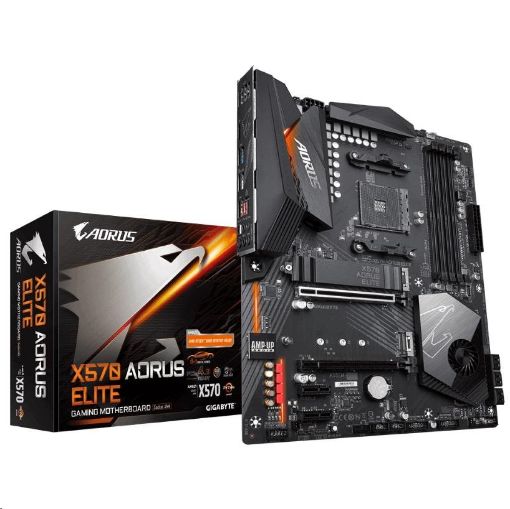 Obrázek GIGABYTE MB Sc AM4 X570 AORUS ELITE, AMD X570, 4xDDR4, VGA