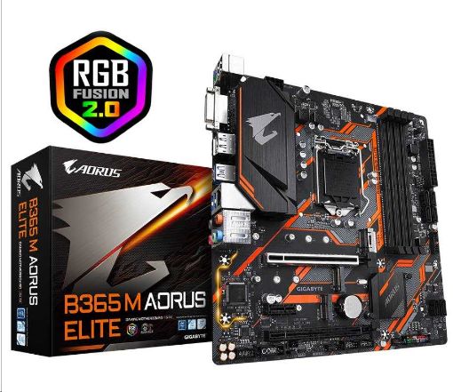 Obrázek GIGABYTE MB Sc LGA1151 B365M AORUS ELITE rev 1.0, Intel B365, 4xDDR4, VGA, mATX