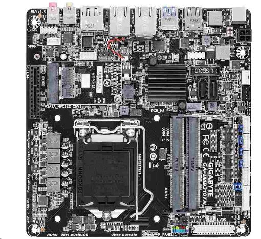 Obrázek GIGABYTE MB Sc LGA1151 IMB310TN (rev. 1.0), Intel H310, 2xDDR4, VGA, thin mini-ITX