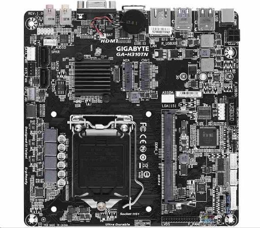 Obrázek GIGABYTE MB Sc LGA1151 H310TN (rev. 1.0), Intel H310, 1xDDR4, VGA, thin mini-ITX