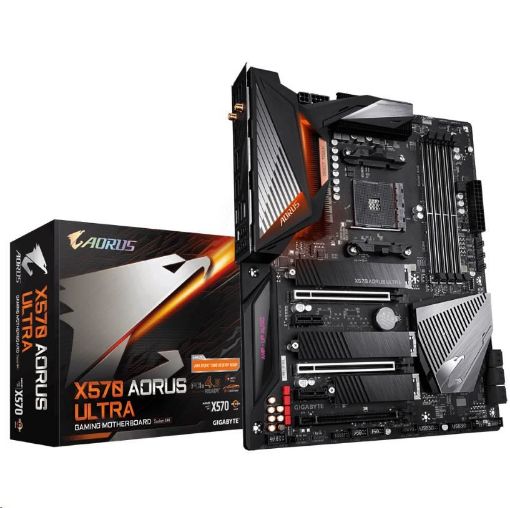 Obrázek GIGABYTE MB Sc AM4 X570 AORUS ULTRA, AMD X570, 4xDDR4, VGA, Wi-Fi