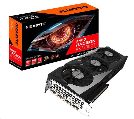 Obrázek GIGABYTE VGA AMD Radeon RX 6700 XT GAMING OC 12G, RX 6700 XT, 12GB GDDR6, 2xDP, 2xHDMI