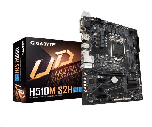 Obrázek GIGABYTE MB Sc LGA1200 H510M S2H, Intel H510, 2xDDR4, 1xDP, 1xHDMI, 1xDVI, VGA, mATX