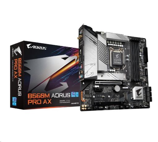 Obrázek GIGABYTE MB Sc LGA1200 B560M AORUS PRO AX, Intel B560, 4xDDR4, 1xDP, 1xHDMI, WI-FI, mATX