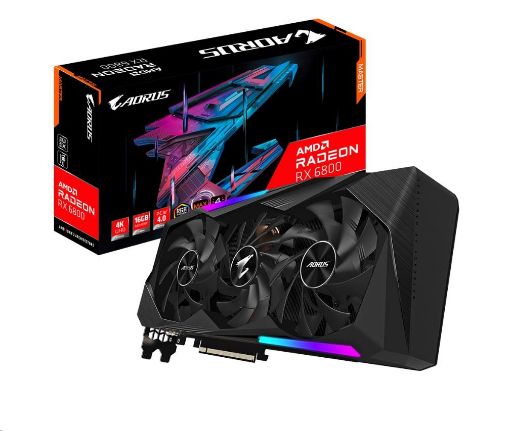 Obrázek GIGABYTE VGA AMD Radeon RX 6800 AORUS MASTER 16G, RX 6800, 16GB GDDR6, 2xDP, 2xHDMI