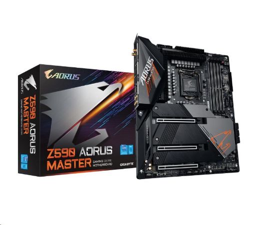 Obrázek GIGABYTE MB Sc LGA1200 Z590 AORUS MASTER, Intel Z590, 4xDDR4, 1xDP, WI-FI