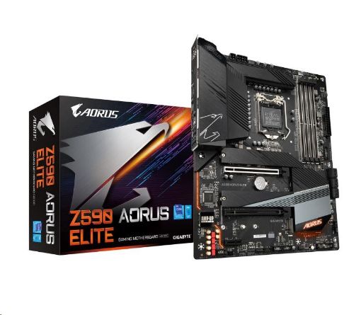 Obrázek GIGABYTE MB Sc LGA1200 Z590 AORUS ELITE, Intel Z590, 4xDDR4, 1xDP