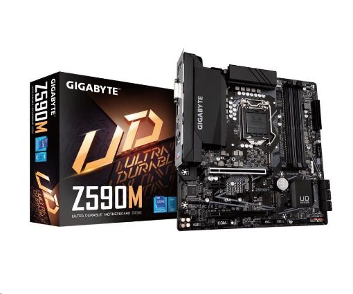 Obrázek GIGABYTE MB Sc LGA1200 Z590M, Intel Z590, 4xDDR4, 1xDP, 1xHDMI, 1xDVI, mATX