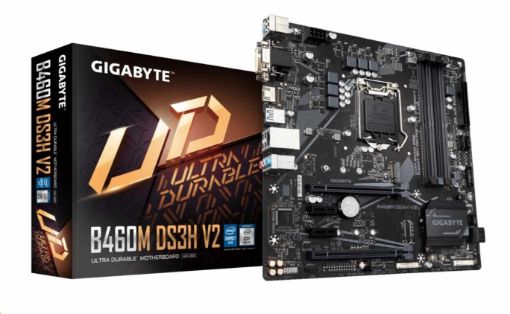 Obrázek GIGABYTE MB Sc LGA1200 B460M DS3H V2, Intel H470, 4xDDR4, 1xHDMI, 1xDVI, VGA, mATX