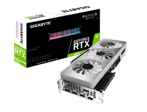 Obrázek GIGABYTE VGA NVIDIA GeForce RTX 3090 VISION OC 24G, RTX 3090 24GB GDDRX6, 2xHDMI, 3xDP