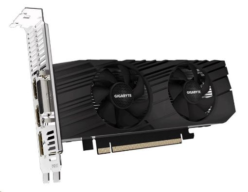 Obrázek GIGABYTE VGA NVIDIA GeForce GTX 1650 D6 OC Low Profile 4G, 4GB GDDR6, 1xDVI, 2xHDMI, 1xDP