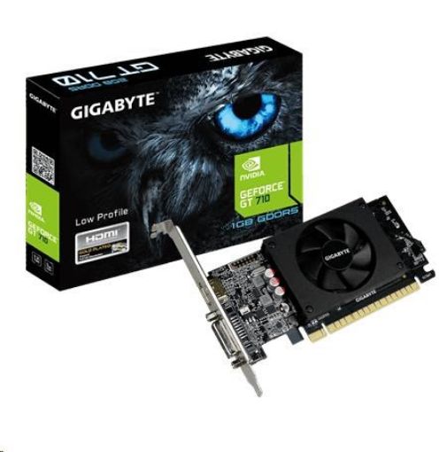 Obrázek GIGABYTE VGA NVIDIA GeForce GT 710, 1GB DDR5 Rev. 2, 1xHDMI, 1xDVI-I