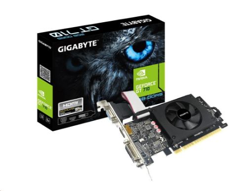 Obrázek GIGABYTE VGA NVIDIA GeForce GT 710, 2GB GDDR5, 1xDVI-D, 1xHDMI, 1xD-SUB