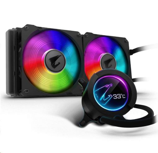 Obrázek GIGABYTE vodní chladič CPU AIO AORUS LIQUID COOLER 280, 2x140mm, RGB