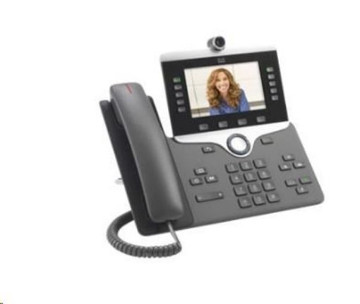 Obrázek Cisco CP-8845-3PCC-K9=, VoIP telefon, 10line, 2x10/100/1000, 5" displej, kamera, Bluetooth, PoE