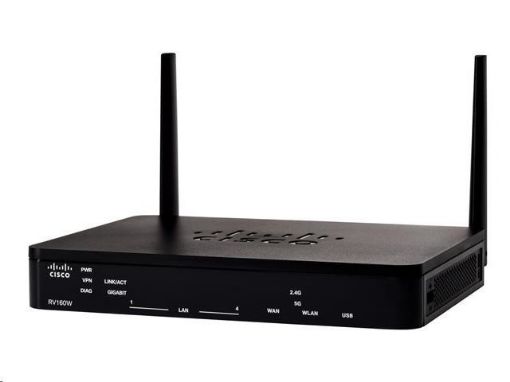 Obrázek Cisco RV160W VPN firewall router, 4x GbE LAN, 1x RJ45/SFP GbE WAN, 2,4 GHz + 5 GHz WiFi