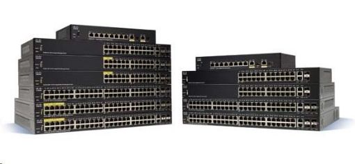 Obrázek Cisco switch SG350-52P-RF 48x10/100/1000, 2xSFP, 2xGbE SFP/RJ-45, PoE, REFRESH