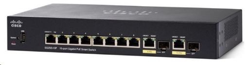 Obrázek Cisco switch SG250-10P-RF, 8x10/100/1000, 2xGbE SFP/RJ-45, PoE, REFRESH