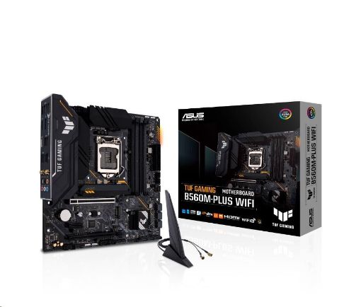 Obrázek ASUS MB Sc LGA1200 TUF GAMING B560M-PLUS WIFI, Intel B560, 4xDDR4, 1xDP, 1xHDMI, WI-FI, mATX