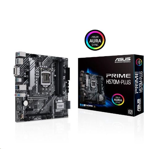 Obrázek ASUS MB Sc LGA1200 PRIME H570M-PLUS, Intel H570, 4xDDR4, 1xDP, 1xHDMI, 1xDVI, mATX