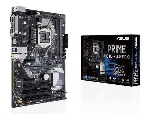 Obrázek ASUS MB Sc LGA1151 PRIME H310-PLUS R2.0, Intel H310, 2xDDR4, VGA