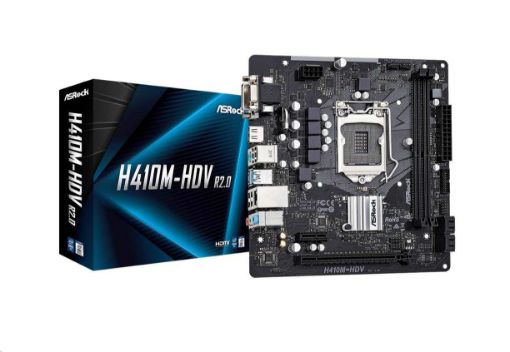 Obrázek ASRock MB Sc LGA1200 H410M-HDV R2.0, Intel H410, 2xDDR4, 1xHDMI, 1xDVI, 1xVGA, mATX