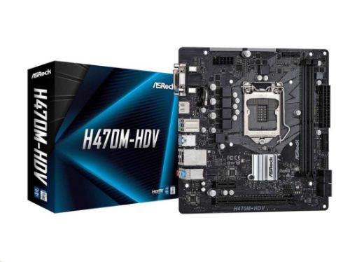 Obrázek ASRock MB Sc LGA1200 H470M-HDV, Intel H470, 2xDDR4, 1xHDMI, 1xDVI, 1xVGA, mATX