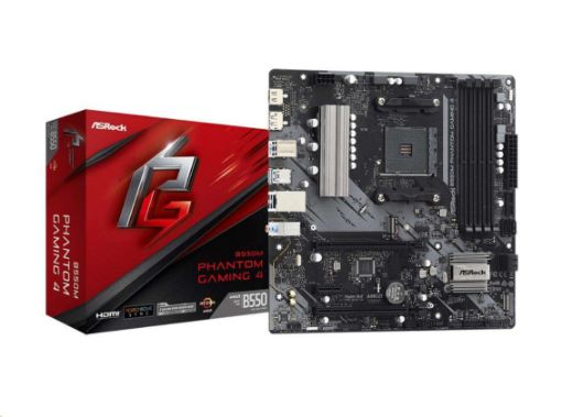 Obrázek ASRock MB Sc AM4 B550M PHANTOM GAMING 4, AMD B550, 4xDDR4, 1xDP, 1xHDMI, mATX