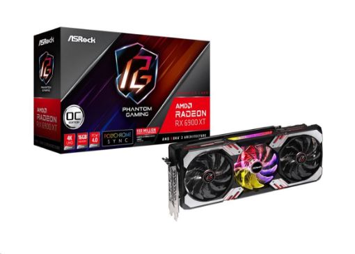 Obrázek ASRock VGA AMD Radeon™ RX 6900 XT Phantom Gaming D 16G OC, RX 6900 XT, 16GB GDDR6, 3xDP, 1xHDMI