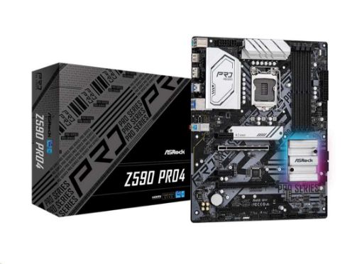 Obrázek ASRock MB Sc LGA1200 Z590 PRO4, Intel Z590, 4xDDR4, 1xDP, 1xHDMI