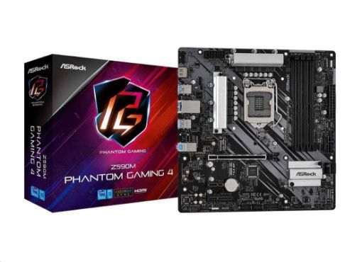 Obrázek ASRock MB Sc LGA1200 Z590M PHANTOM GAMING 4, Intel Z590, 4xDDR4, 1xHDMI, mATX