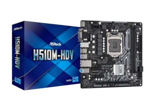 Obrázek ASRock MB Sc LGA1200 H510M-HDV, Intel H510, 2xDDR4, 1xHDMI, 1xDVI, 1xVGA, mATX