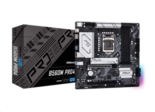 Obrázek ASRock MB Sc LGA1200 B560M PRO4, Intel B560, 4xDDR4, 1xDP, 1xHDMI, mATX